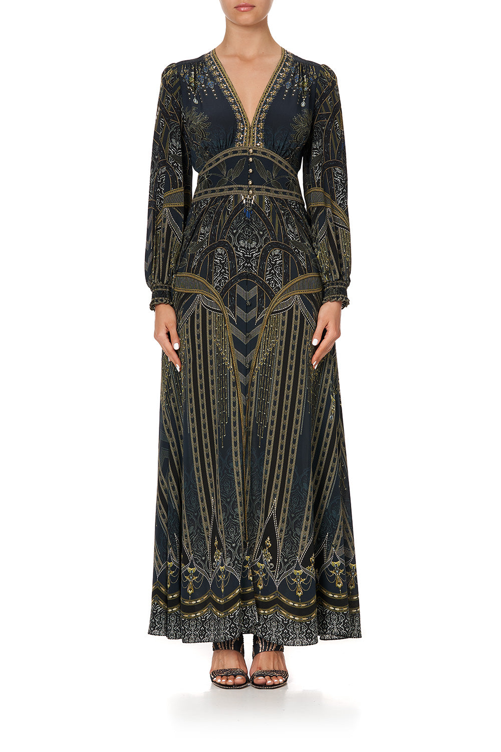 BUTTON DRESS WITH SHAPED WAISTBAND GREAT SCOTT