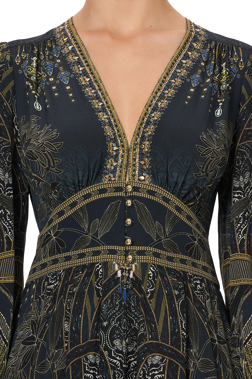 BUTTON DRESS WITH SHAPED WAISTBAND GREAT SCOTT