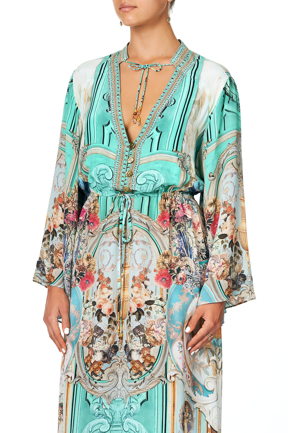 DRAWSTRING BUTTON UP DRESS I DREAM OF MARIE