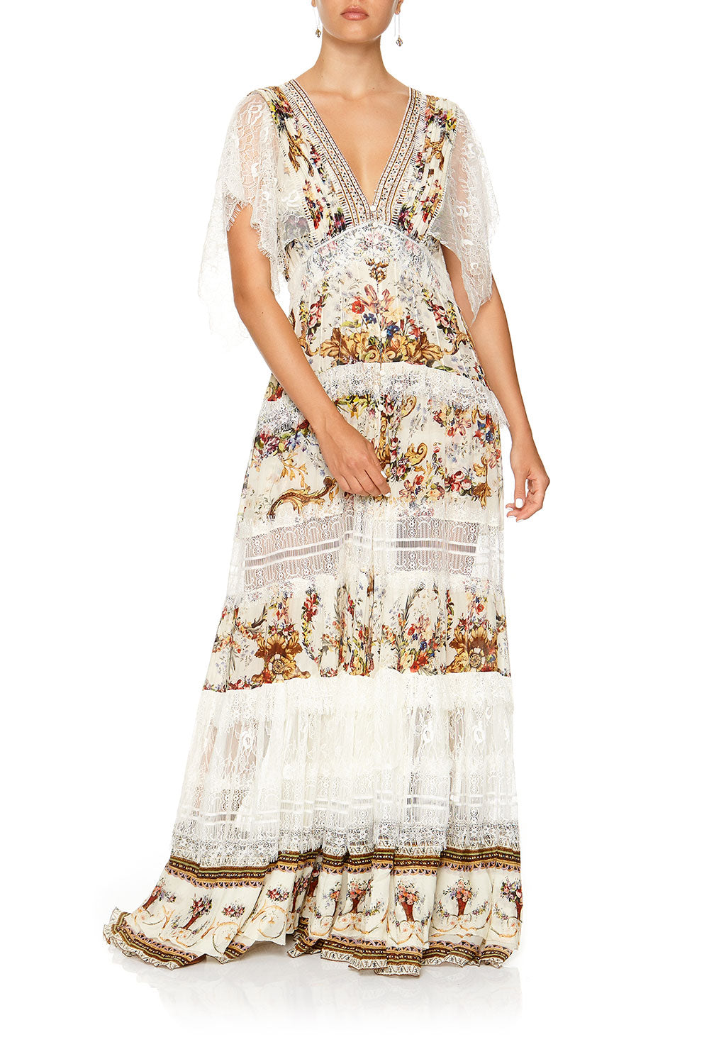 BUTTON UP DRESS WITH LACE INSERT OLYMPE ODE