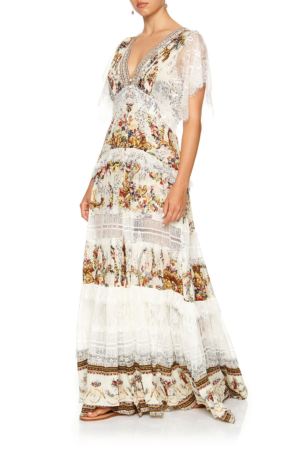 BUTTON UP DRESS WITH LACE INSERT OLYMPE ODE