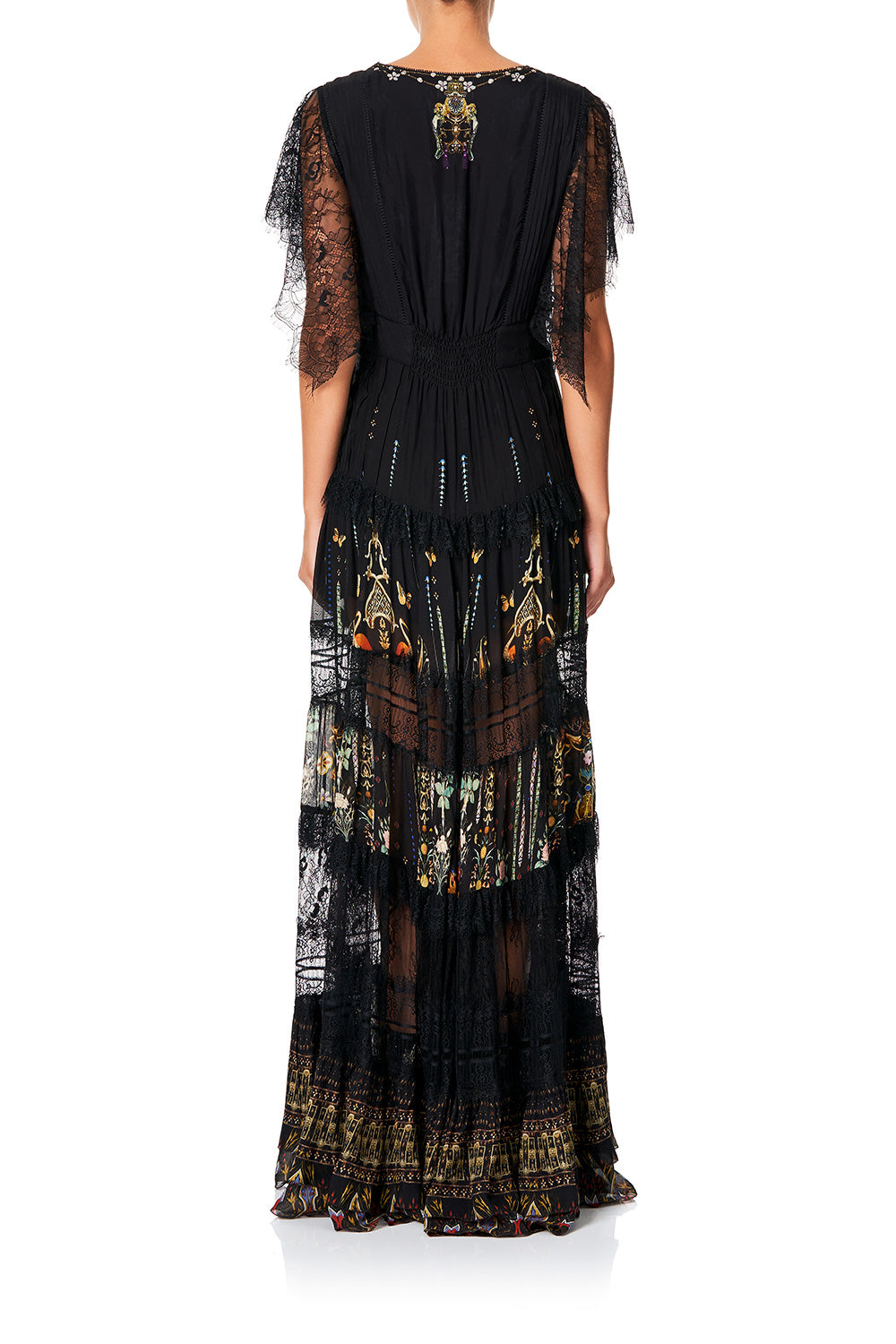 CAMILLA BUTTON UP DRESS WITH LACE INSERT REBELLE REBELLE