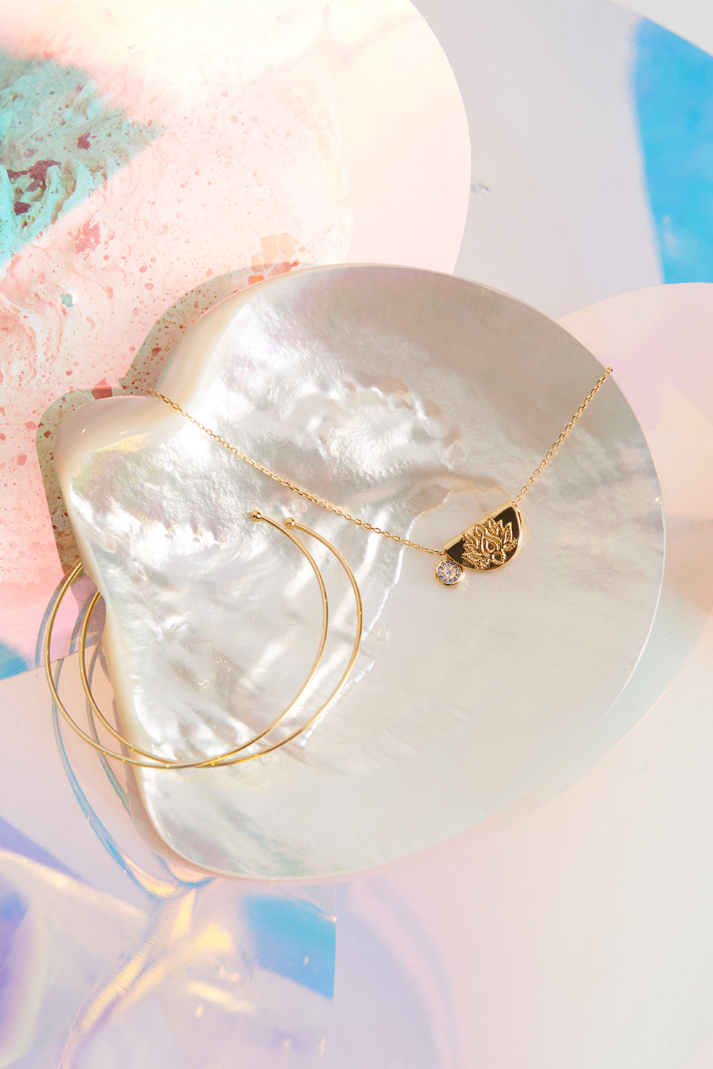 BY CHARLOTTE LOTUS SHORT NECKLACE GOLD