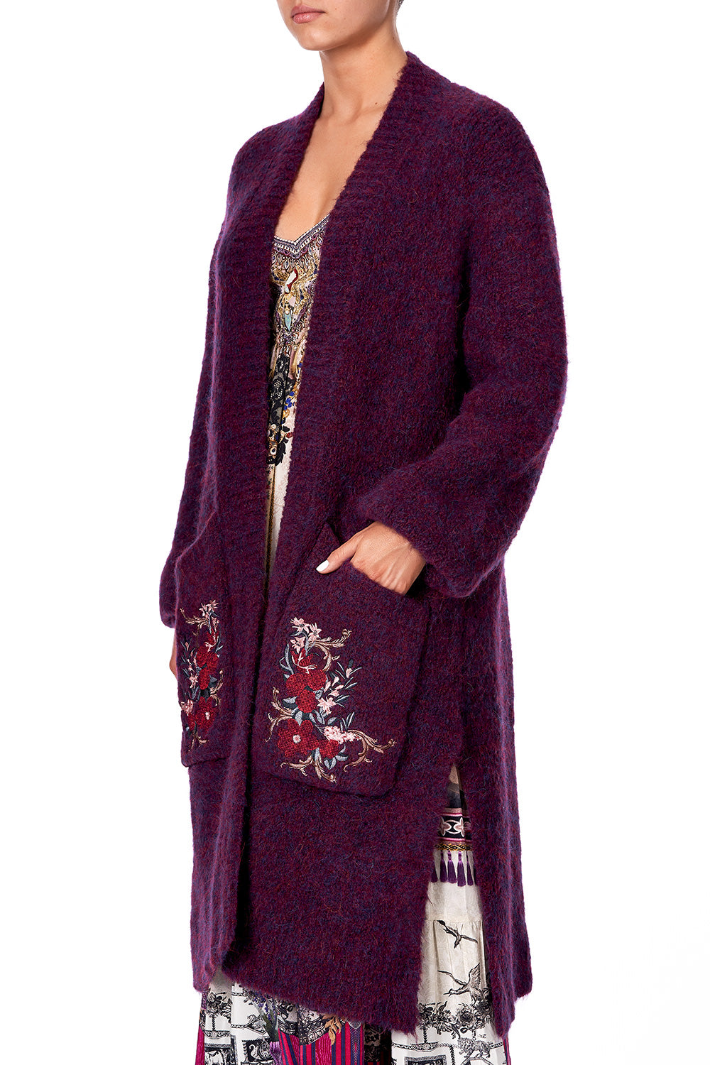 COCOON KNIT CARDIGAN VIOLET CITY