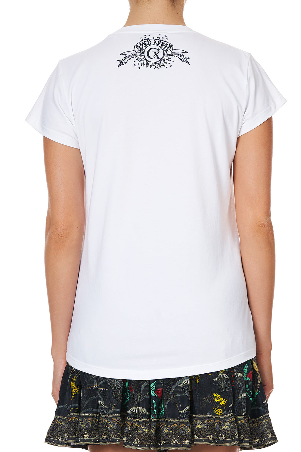 CURVED HEM FITTED TEE AQUARIUS