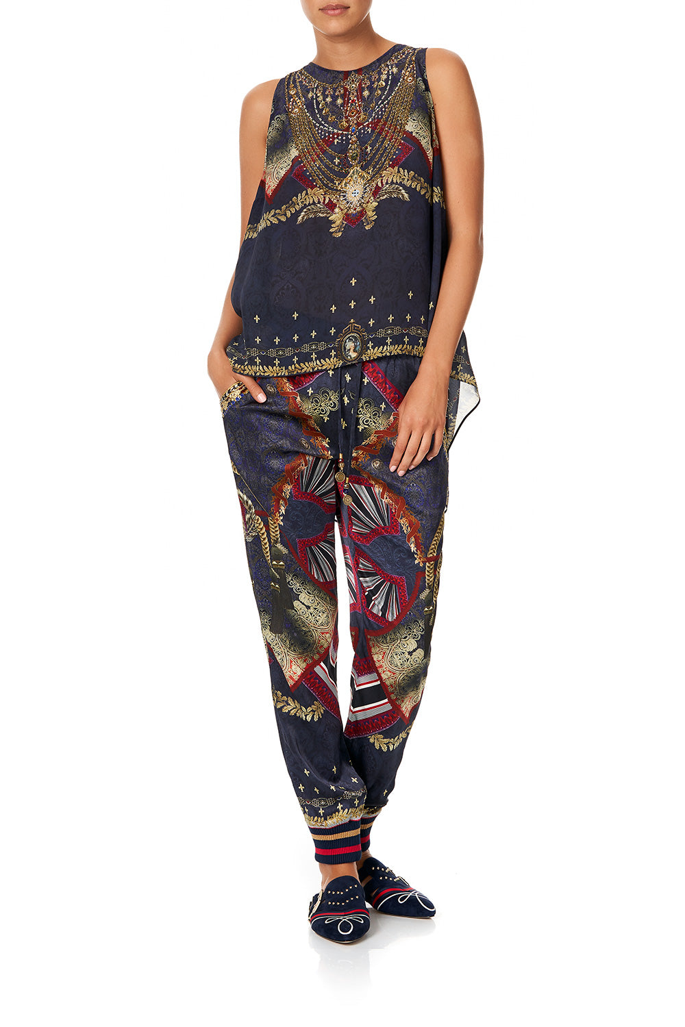 CAMILLA DRAWSTRING PANT WITH RIBBING THIS CHARMING WOMAN