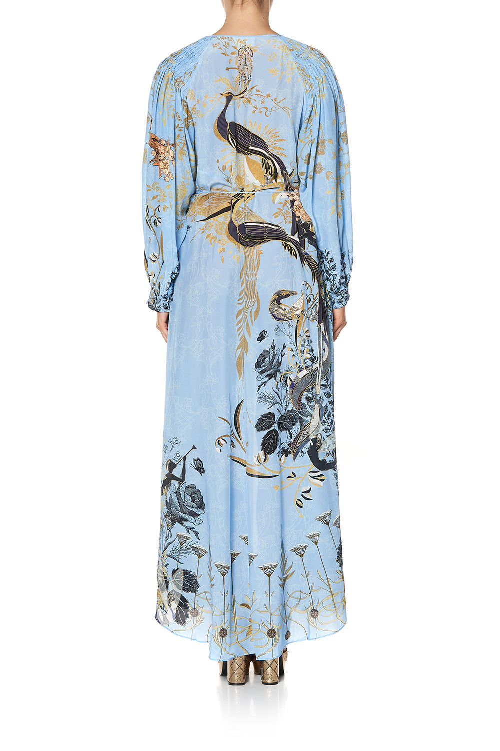 DRESS WITH SMOCKED SLEEVE FAIRY FOUNTAIN