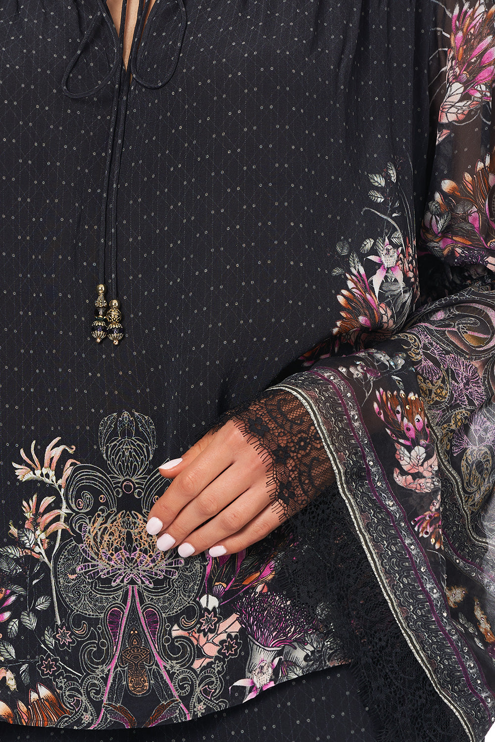 DROP SHOULDER BELL SLEEVE TOP RESTLESS NIGHTS