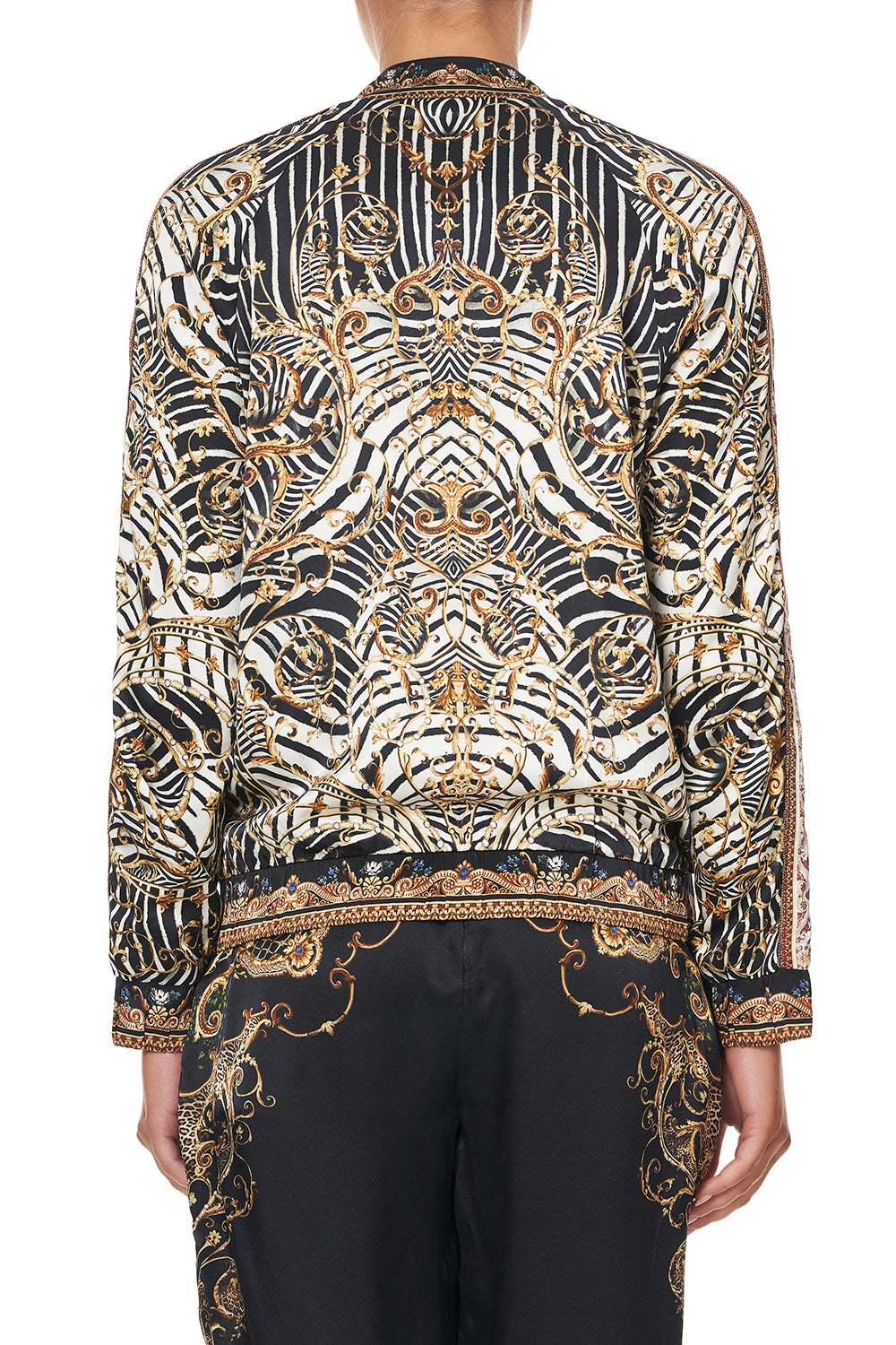 ENCASED ELASTIC RAGLAN BOMBER NIGHT WAITING FOR DAY