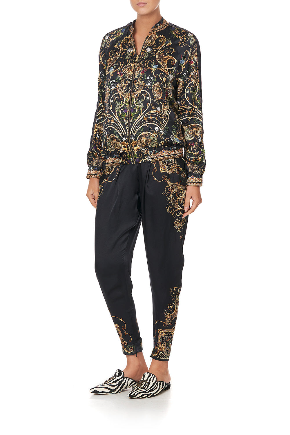 ENCASED ELASTIC RAGLAN BOMBER NIGHT WAITING FOR DAY