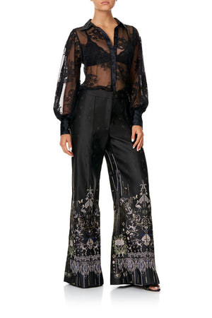 JACQUARD PANT WITH FRONT SEAMS REBELLE REBELLE