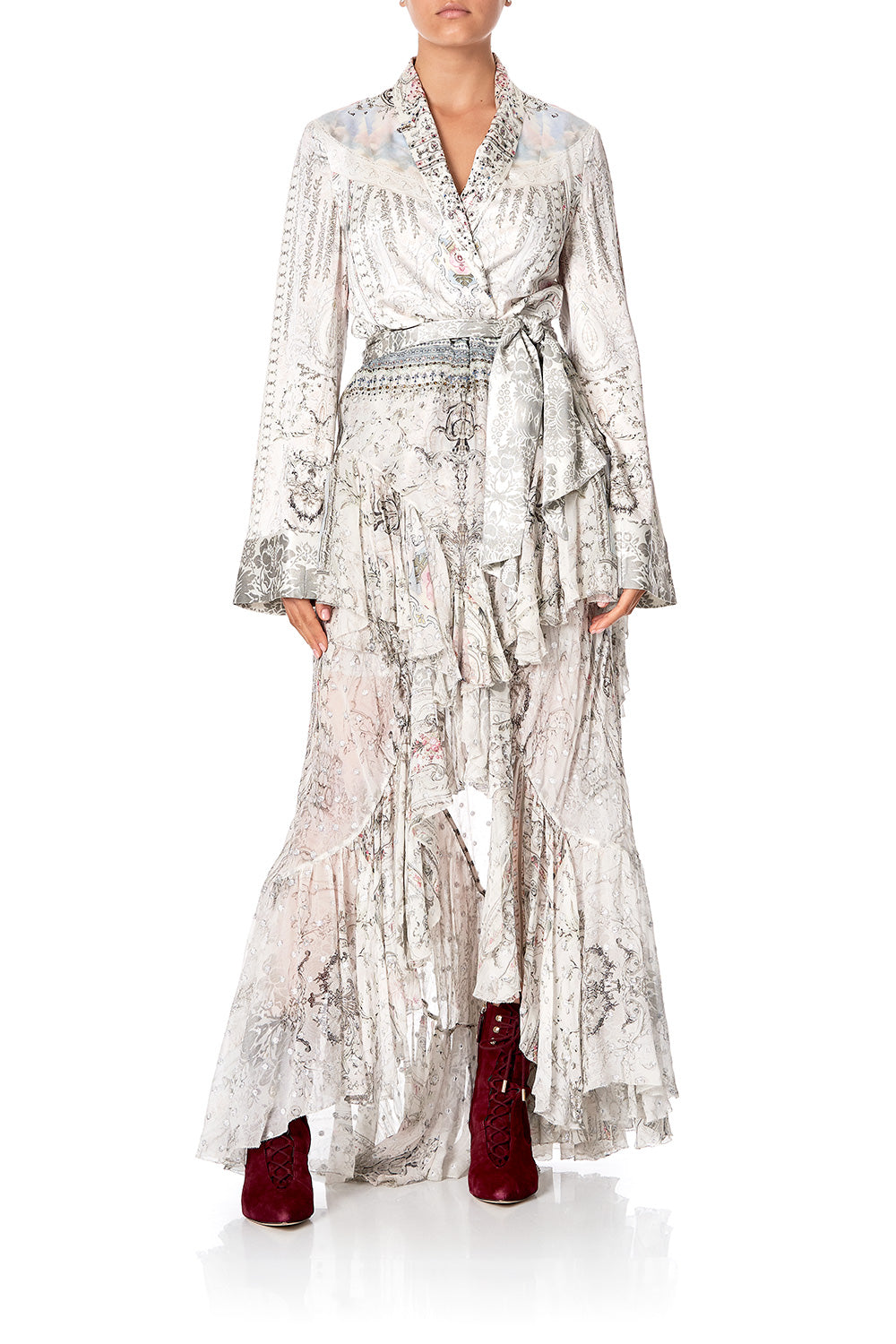 LOOSE JACKET WITH GODETS CRYSTAL CASTLE