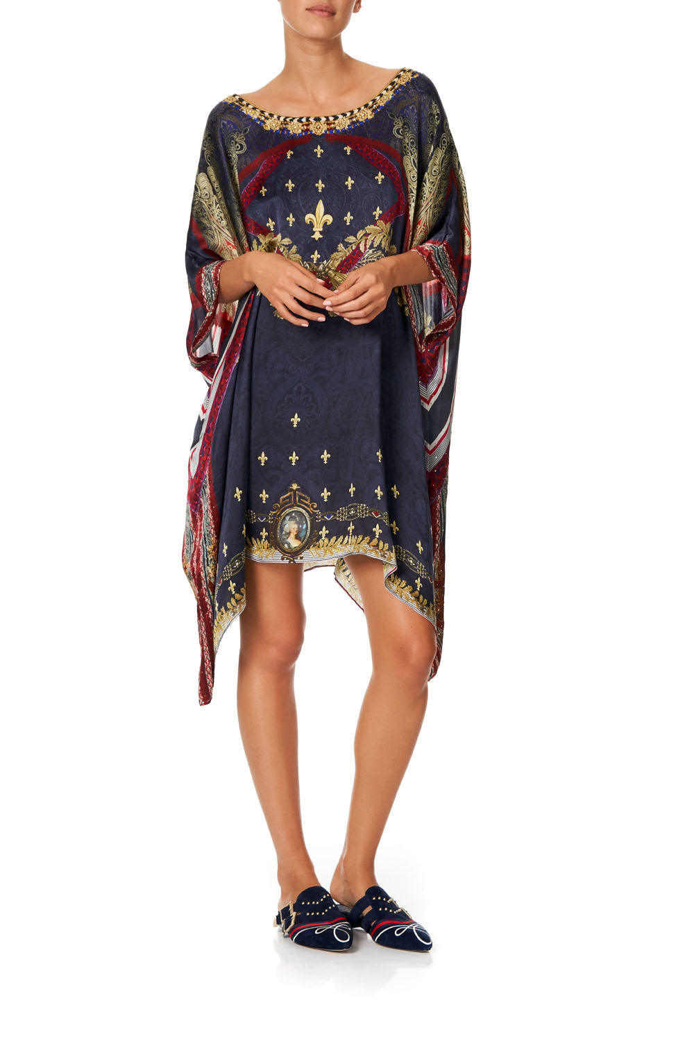 SHORT ROUND NECK KAFTAN THIS CHARMING WOMAN