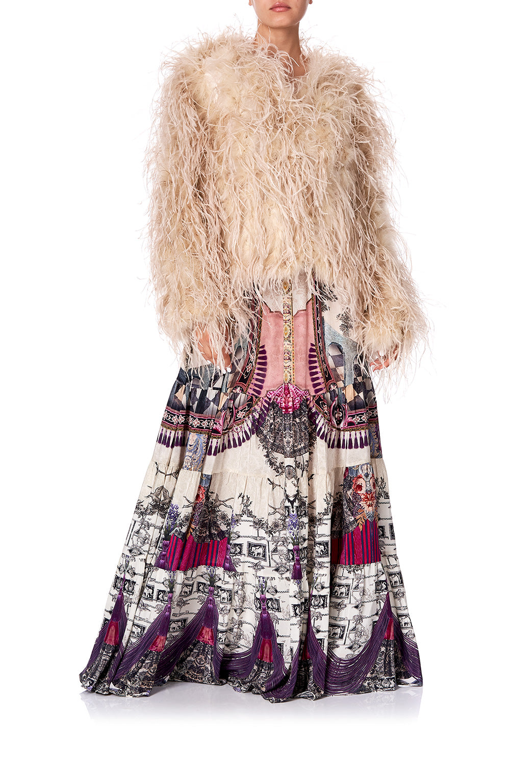 FEATHER JACKET VIOLET CITY