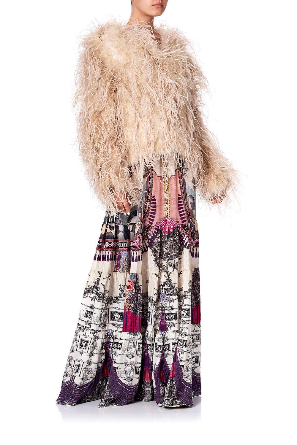 FEATHER JACKET VIOLET CITY