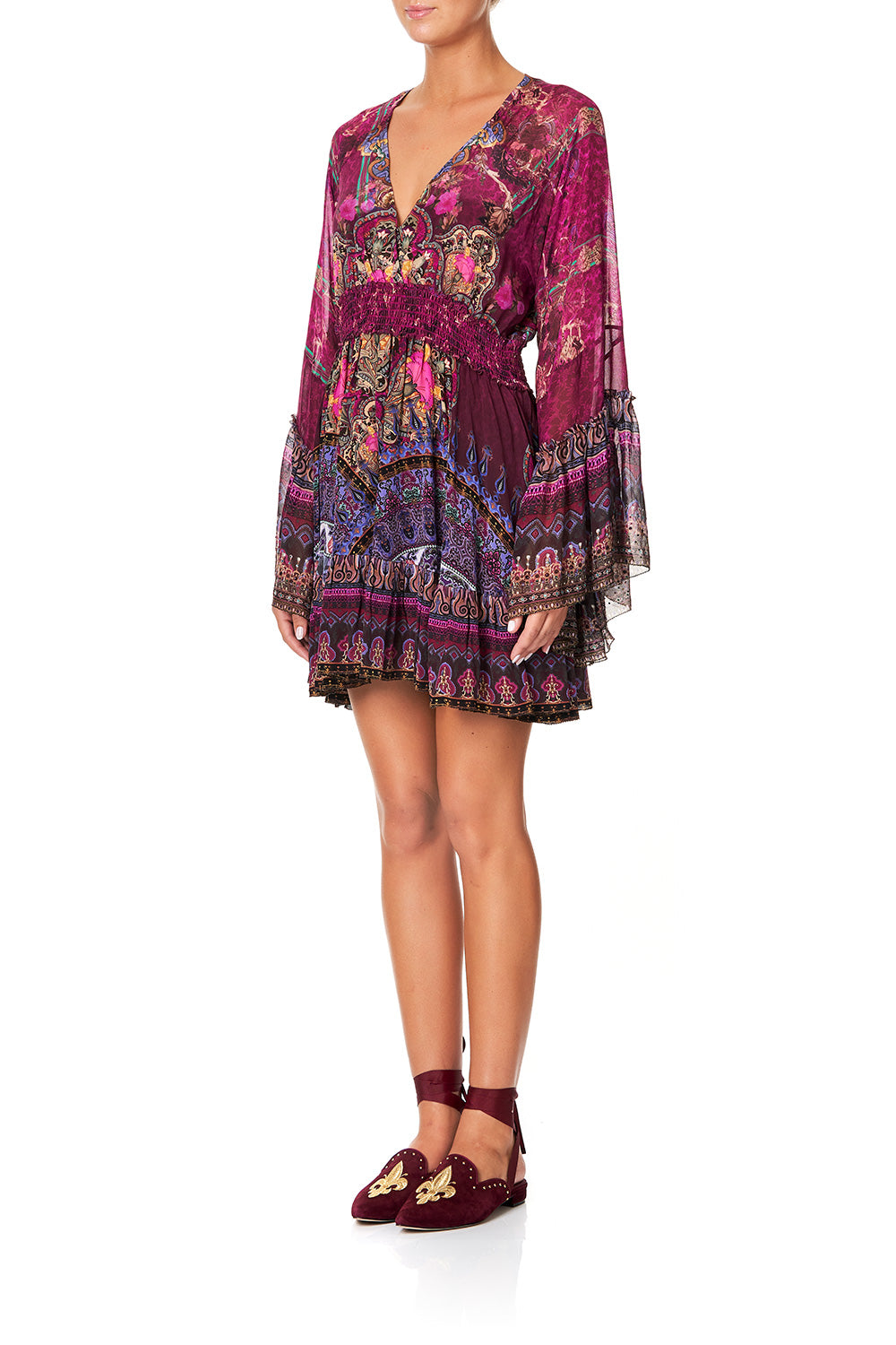 CAMILLA FLARED DRESS WITH SHIRRED WAISTBAND DAUGHTER'S DESTINY