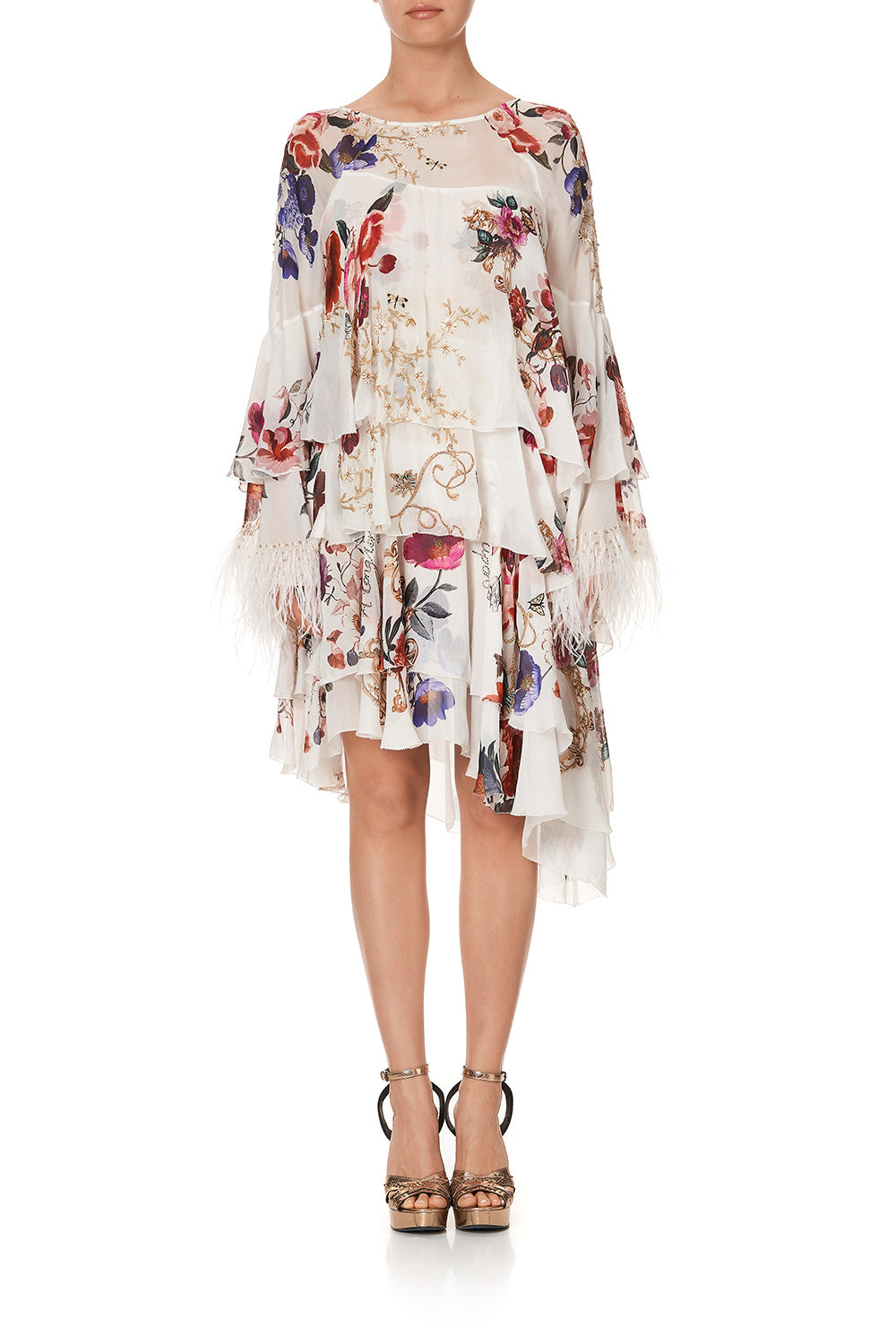 EMBELLISHED FLARED LAYERED DRESS FAIRY GODMOTHER