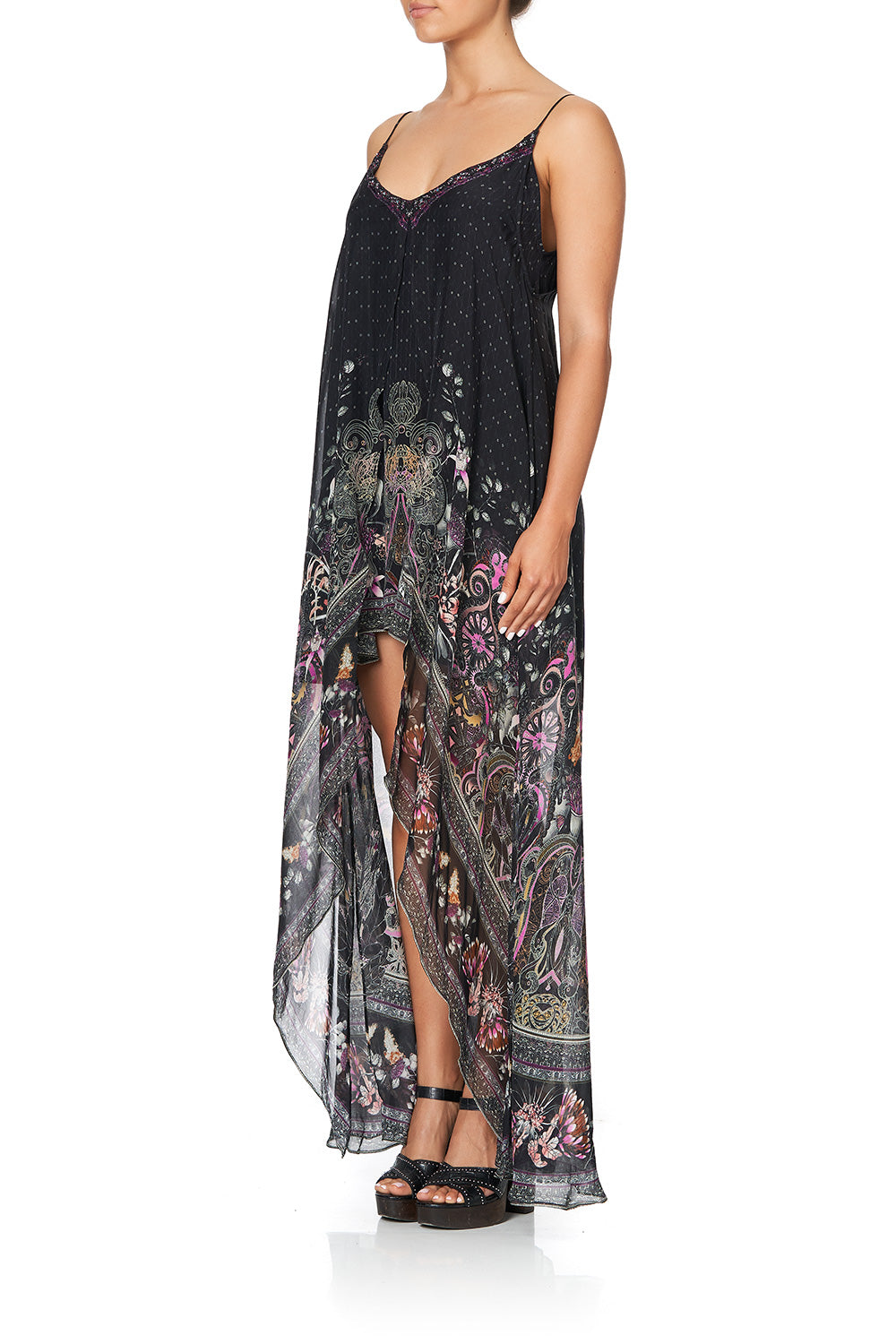 FLARED MINI WITH SHEER OVERLAY RESTLESS NIGHTS