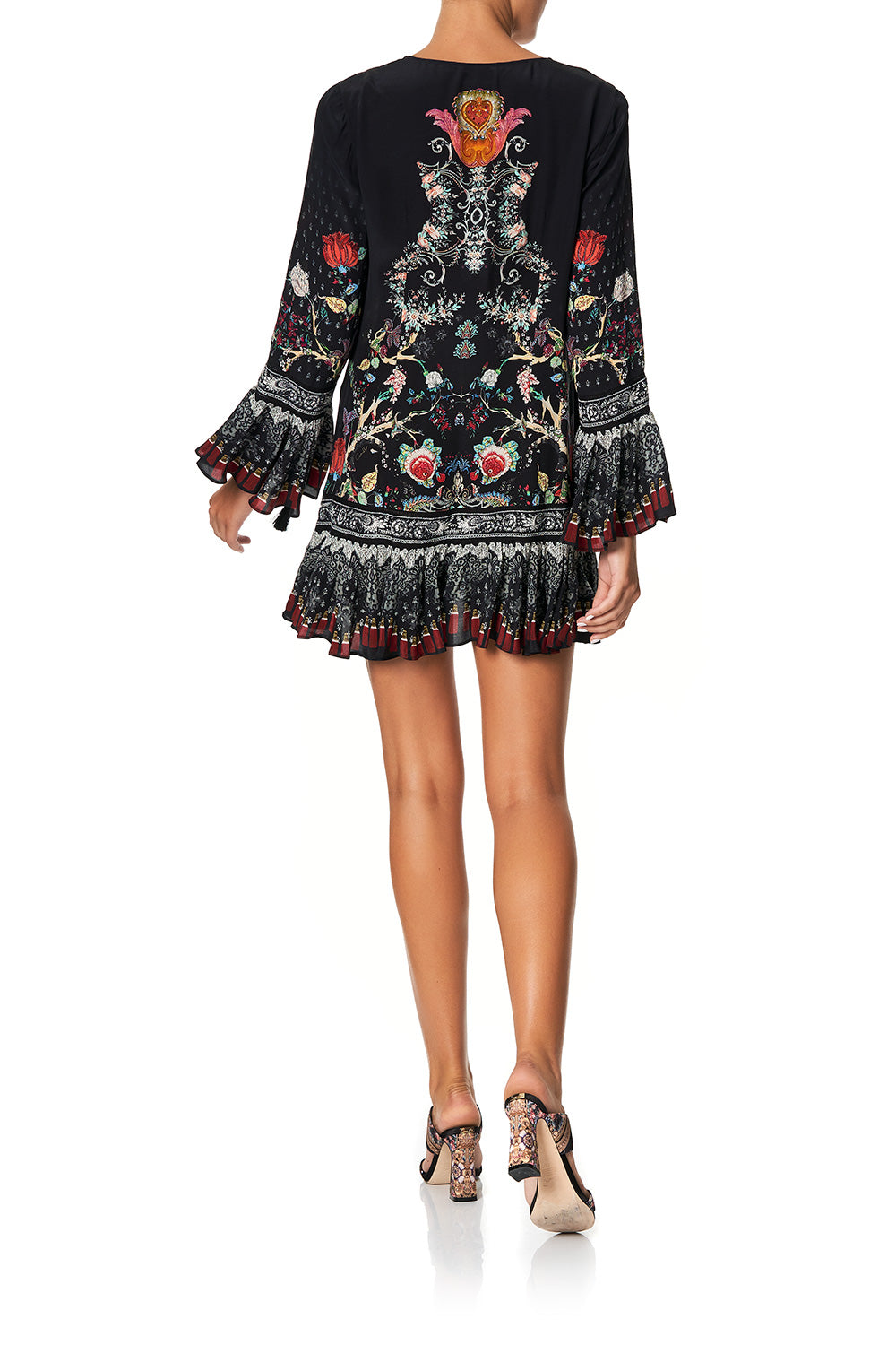 CAMILLA FRILL HEM LONG SLEEVE DRESS HAUTE PROVINCIAL