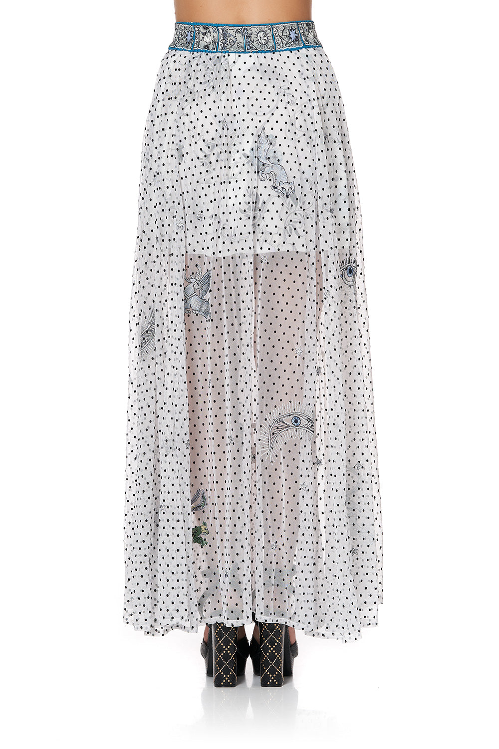 FULL SKIRT WITH GATHERED FRONT PANEL MOONLIT MUSINGS
