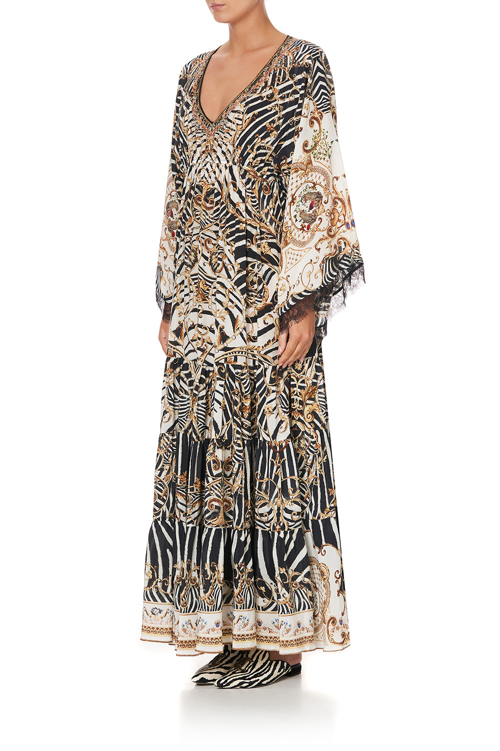 GATHERED PANEL DRESS NIGHT WAITING FOR DAY