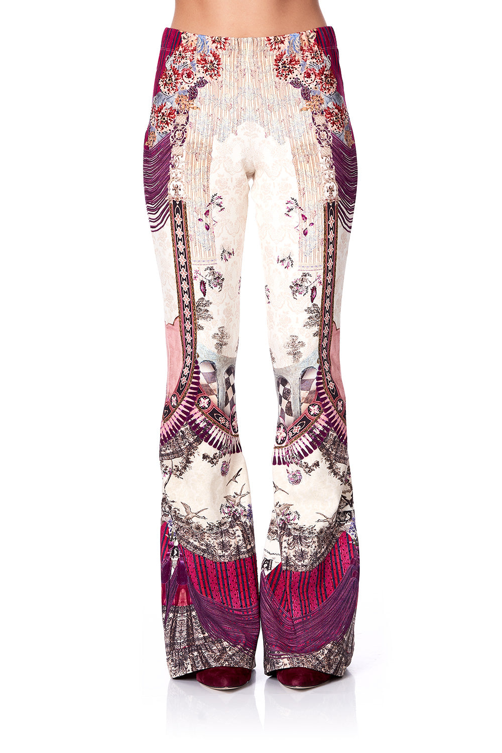 HIGH WAISTED FLARED TROUSER VIOLET CITY