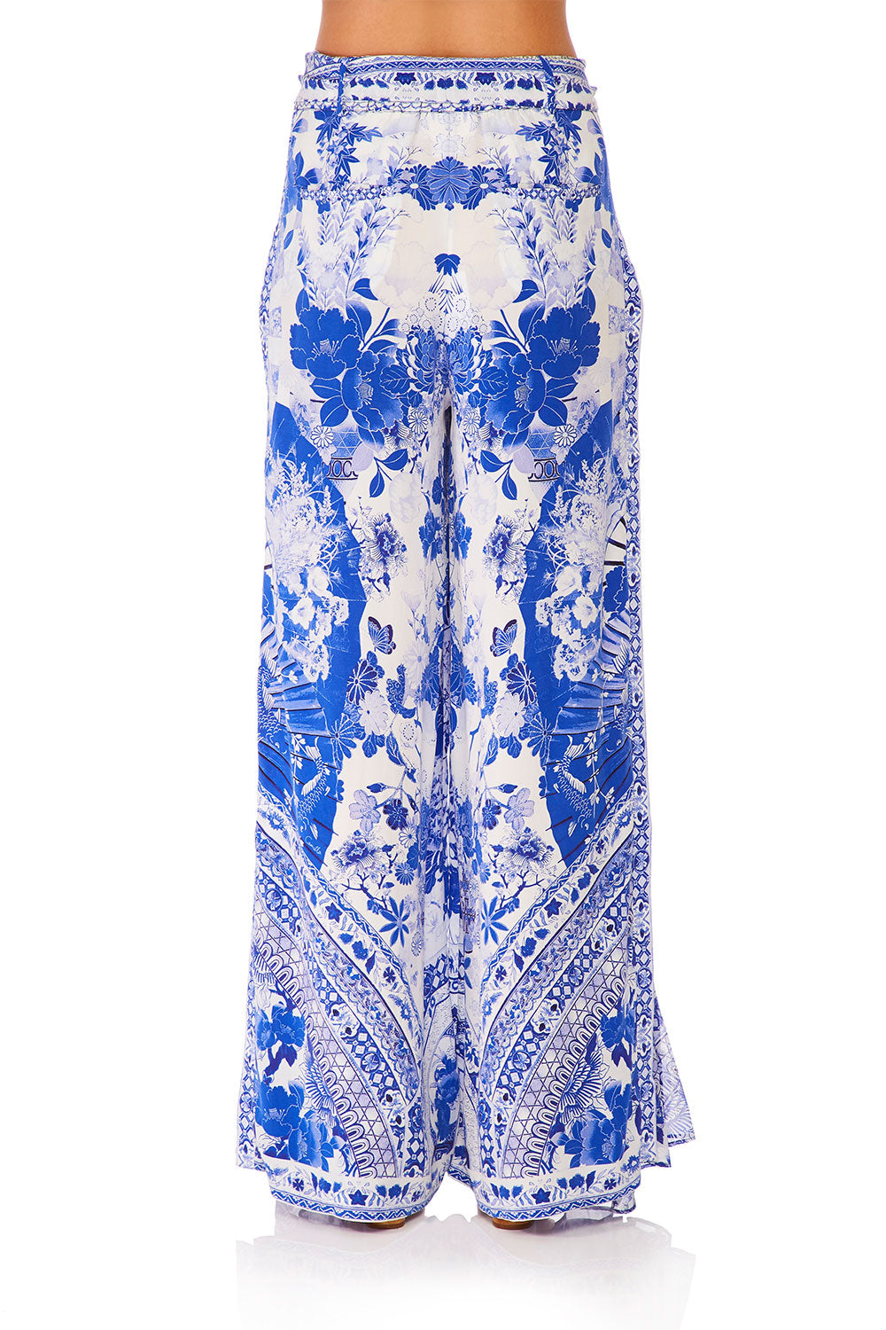 CAMILLA HIGH WAISTED TROUSER WITH GODET THE FAN SEA