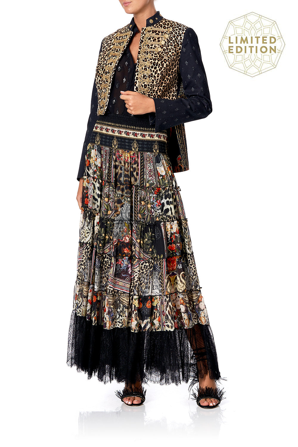 MANDARIN COLLAR JACKET MARAIS AT MIDNIGHT