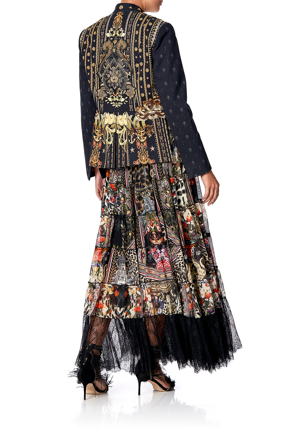 MANDARIN COLLAR JACKET MARAIS AT MIDNIGHT