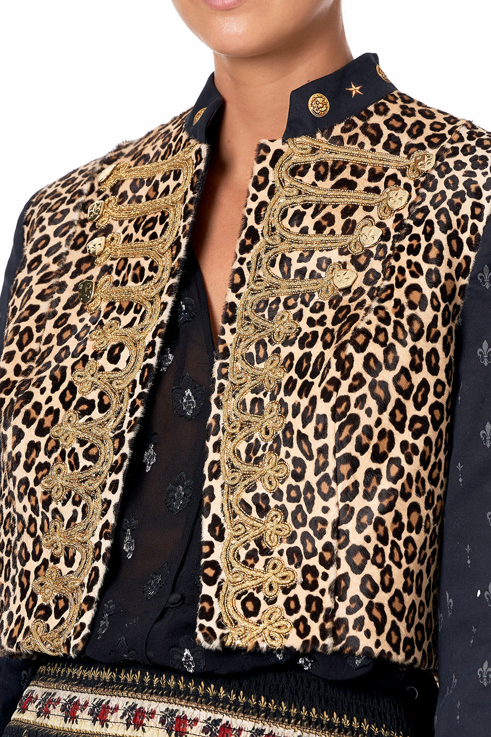 MANDARIN COLLAR JACKET MARAIS AT MIDNIGHT