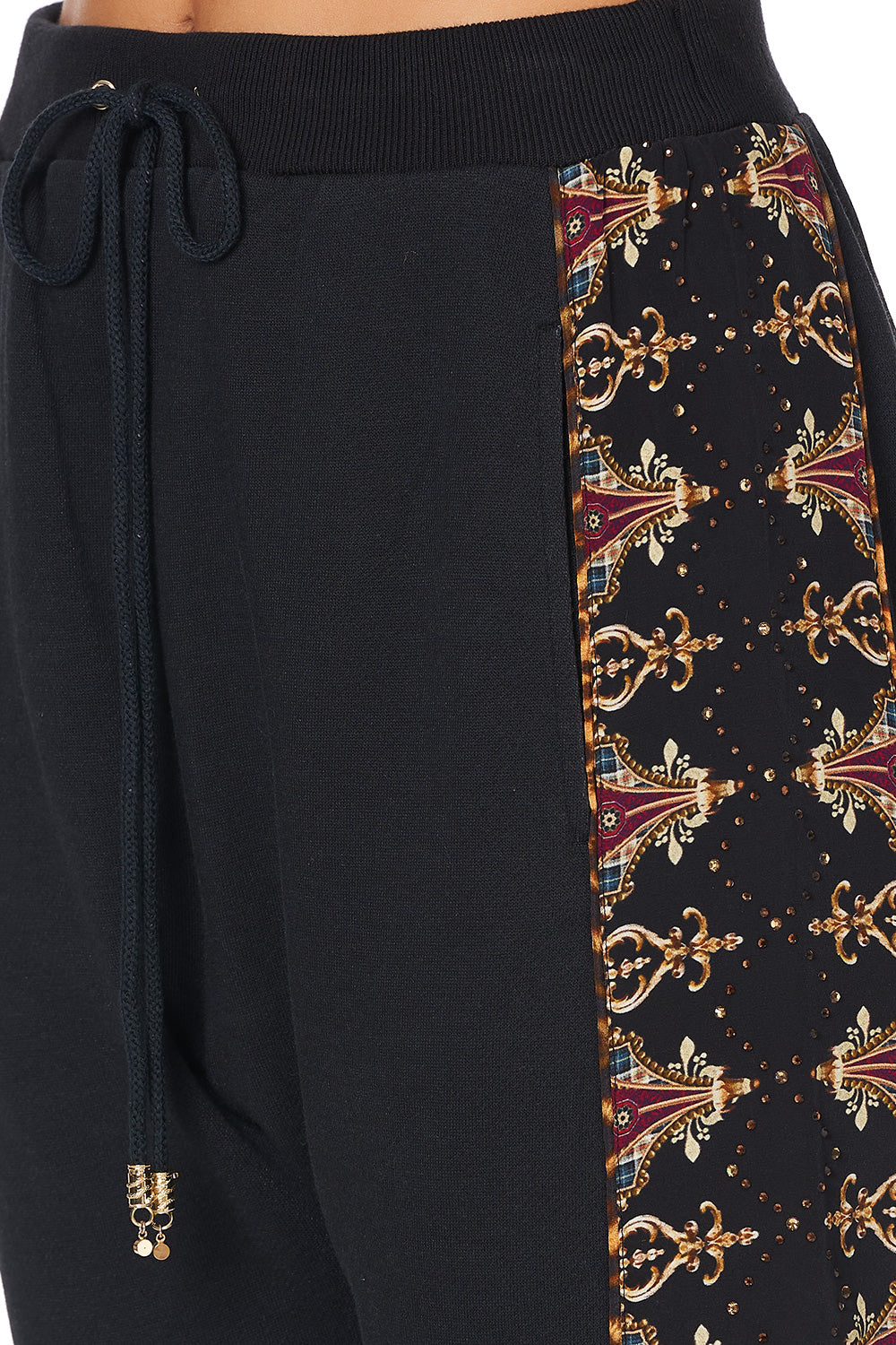 JERSEY AND SILK MIX DROP CROTCH PANT LADY LODGE