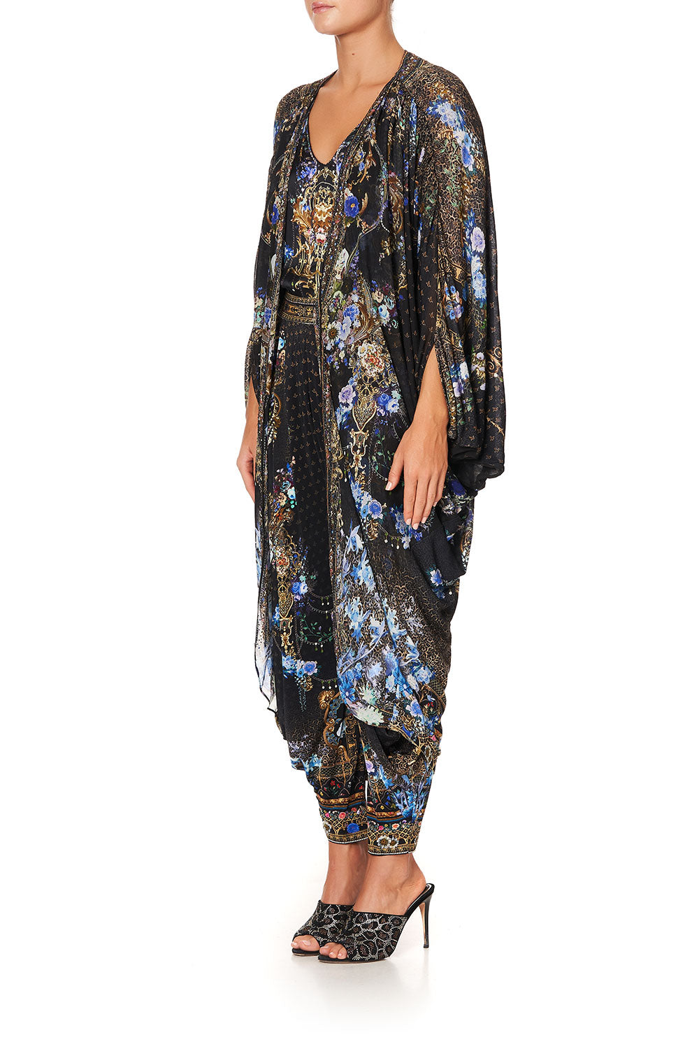 JERSEY BACK PANEL WITH SILK FRONT LONG LINE GATHERED LAYER PALACE PLAYHOUSE