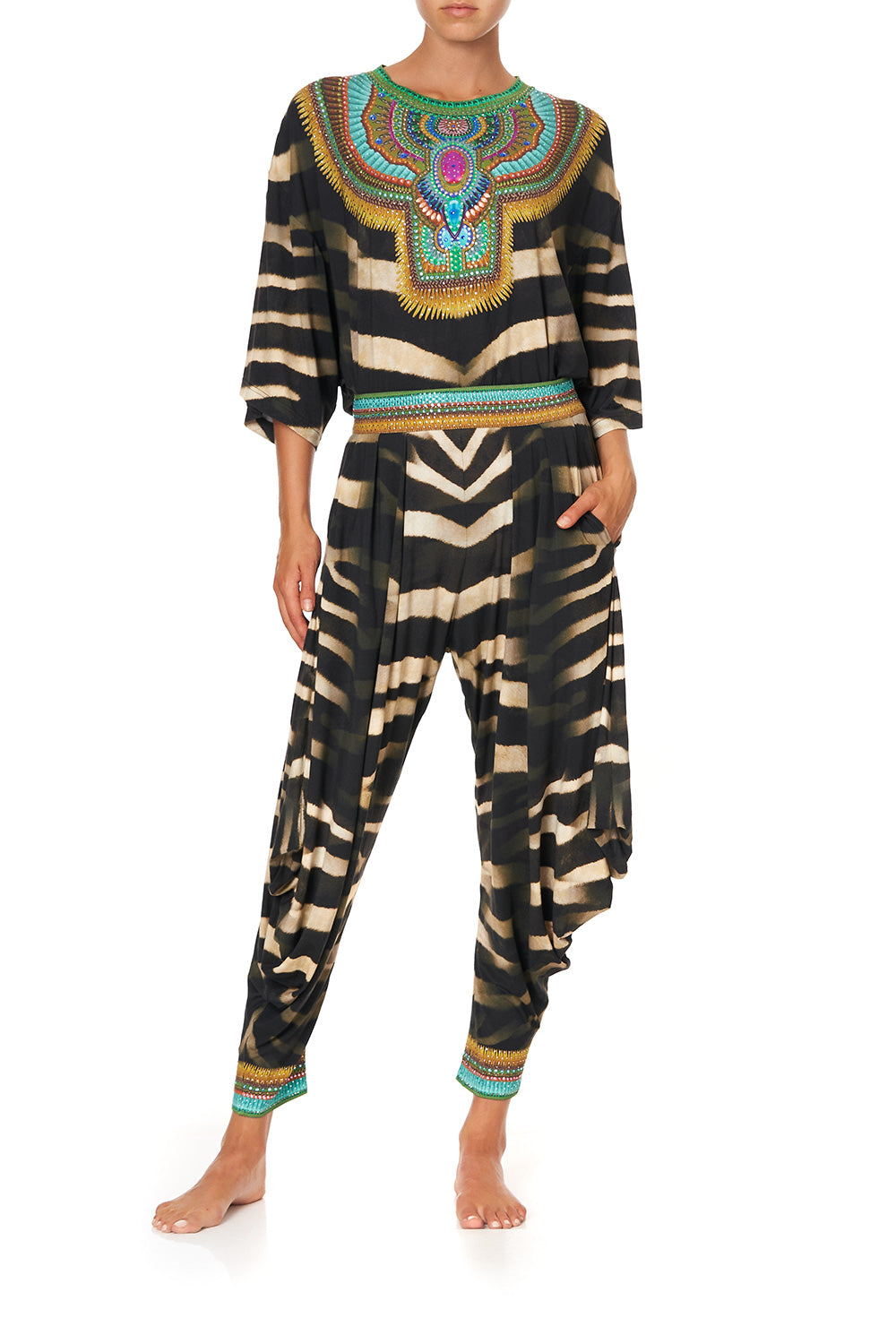 JERSEY DRAPE PANT WITH POCKET BAKORA