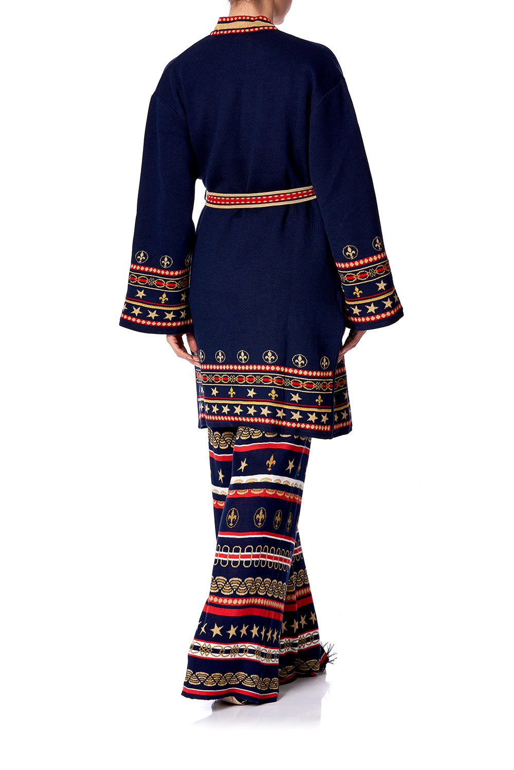 KNITTED REVERSIBLE JACKET WITH BELT COSTUME PARTY