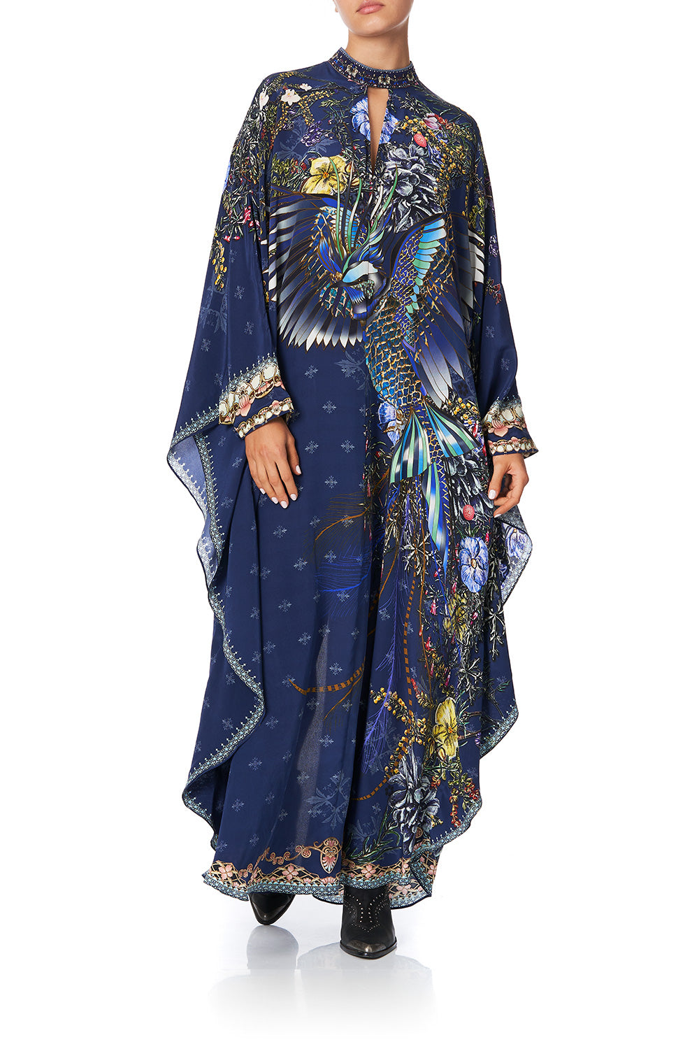 KAFTAN WITH HIGH COLLAR STAND SOUTHERN TWILIGHT