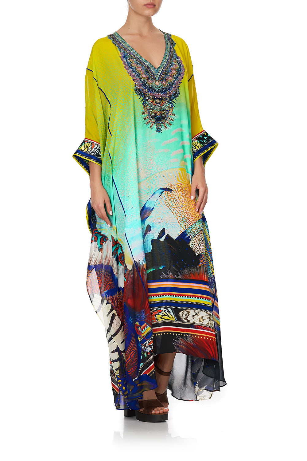 KAFTAN WITH SHEER SLEEVE SOUTHERN MERMAID