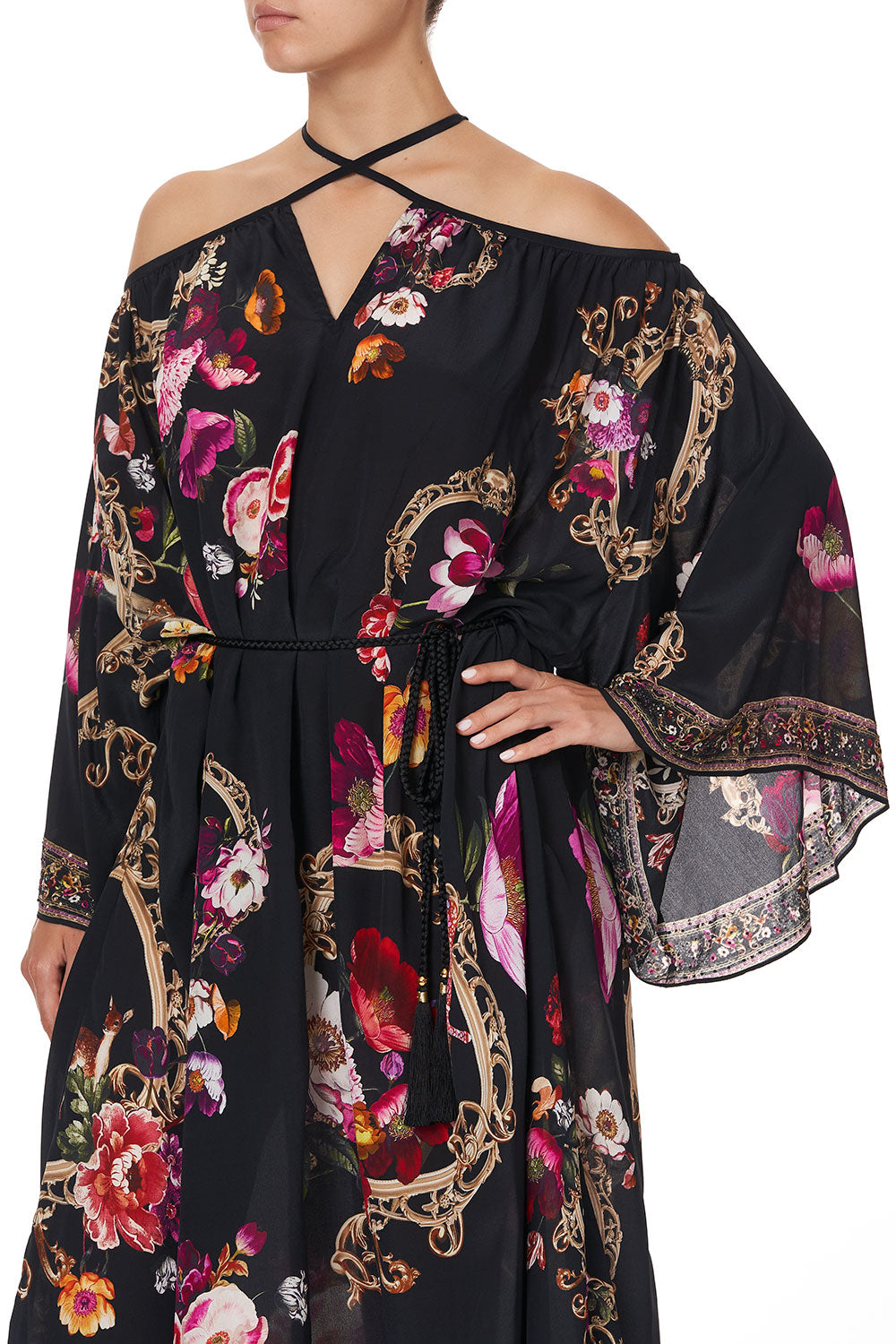 KEYHOLE NECK LONG KAFTAN MIRROR MIRROR