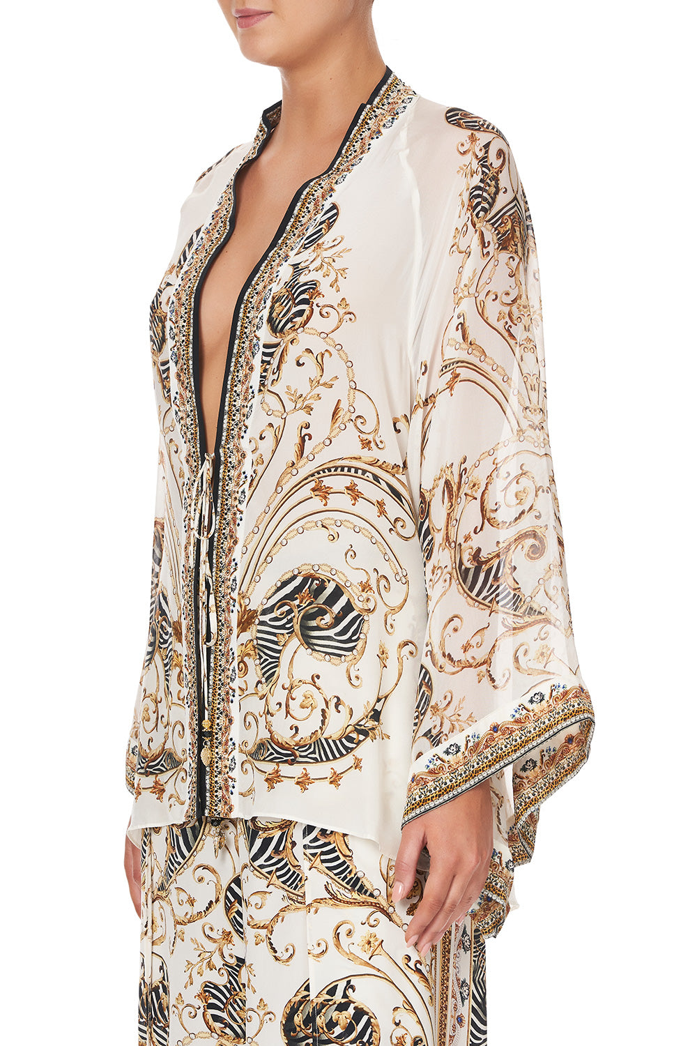 KIMONO LAYER WITH TIE NIGHT WAITING FOR DAY