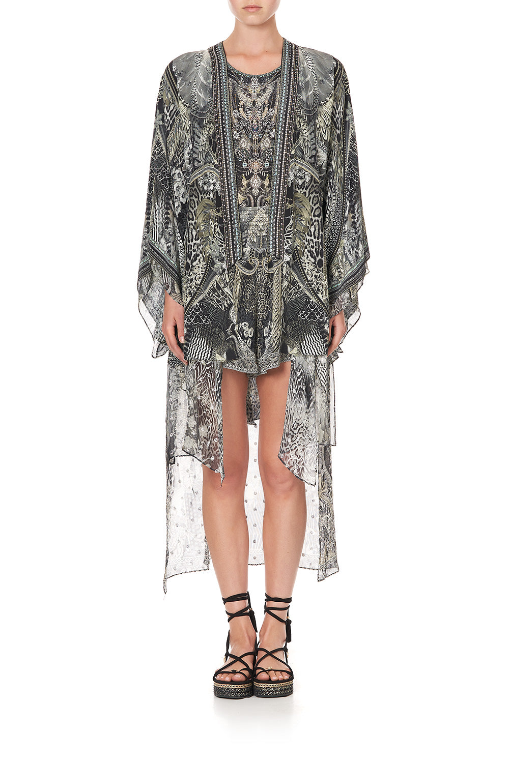 KIMONO WITH LONG UNDERLAYER ONE TRIBE