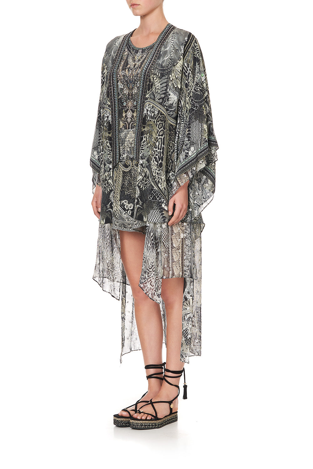 KIMONO WITH LONG UNDERLAYER ONE TRIBE