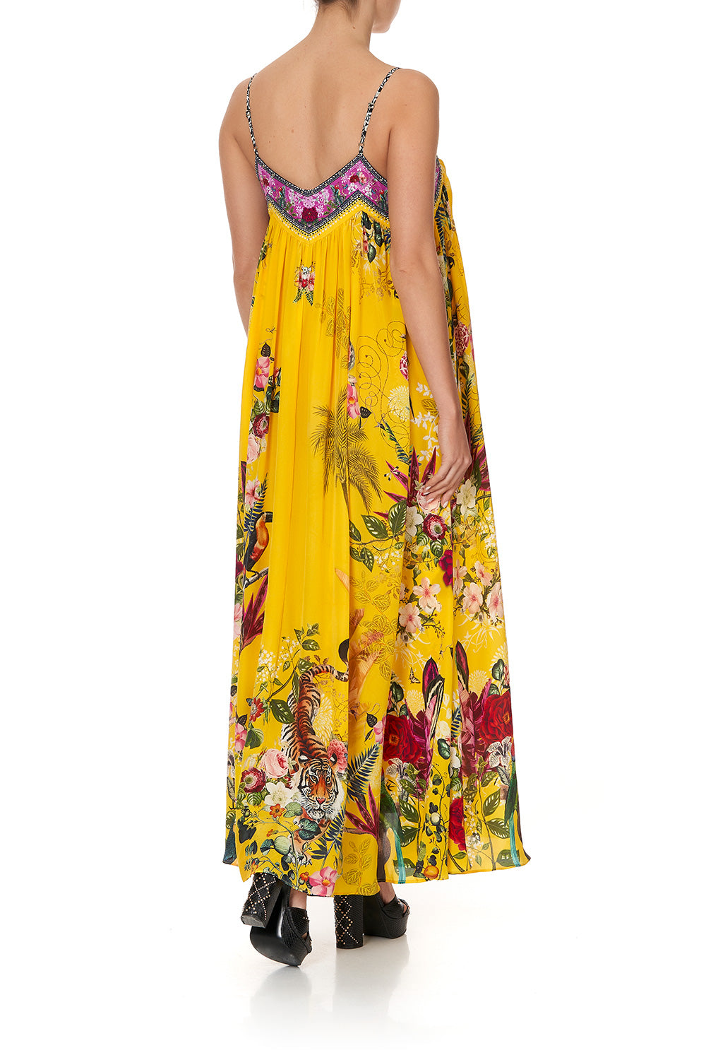 LACE UP FRONT DRESS SAFFRON MOON