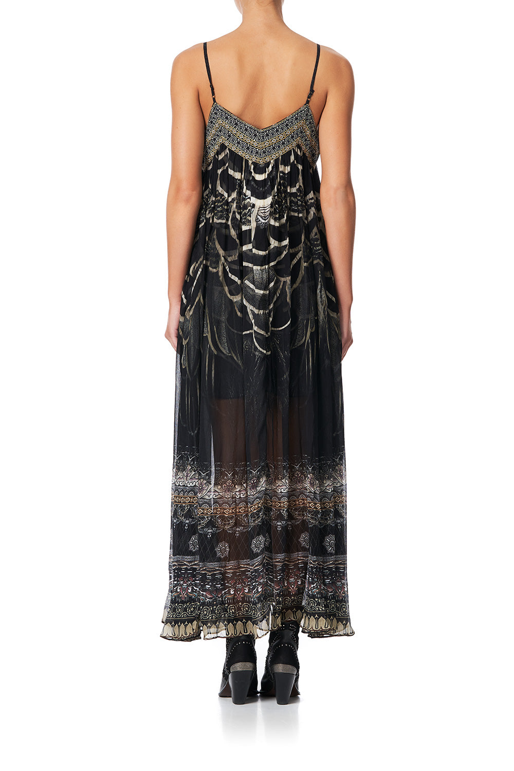 LACE UP FRONT DRESS UNDER A FULL MOON