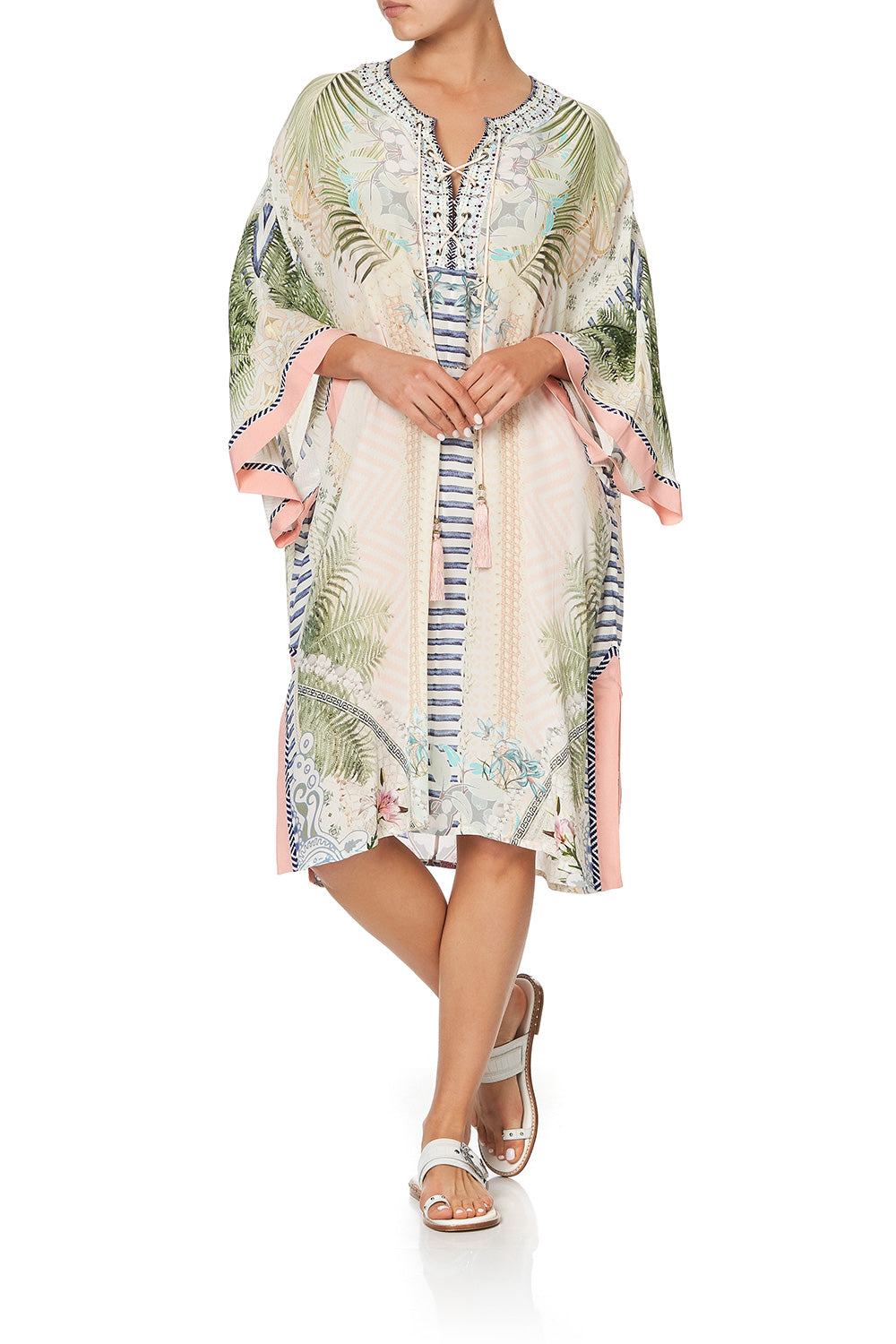 LACE UP FRONT KAFTAN BEACH SHACK