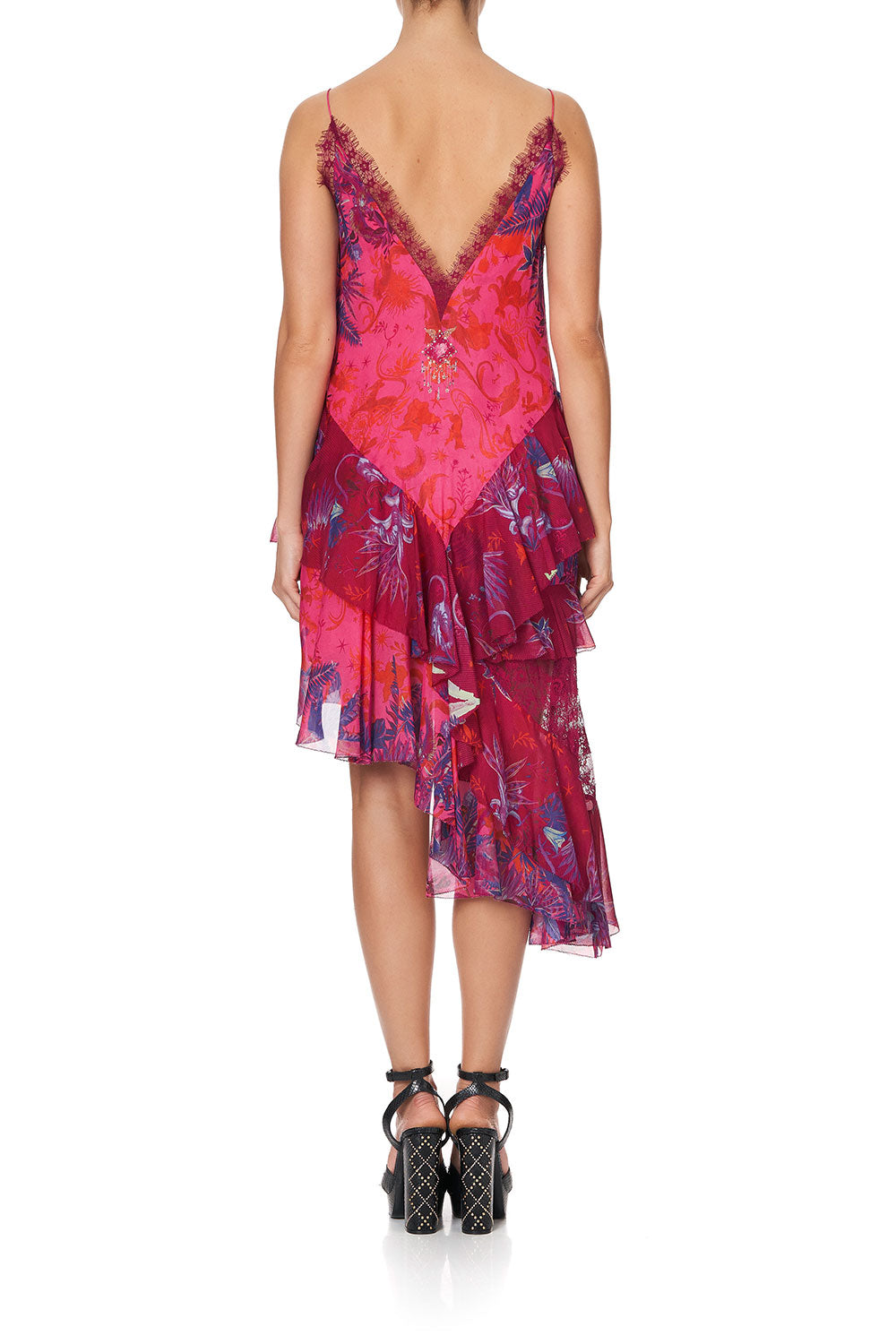 LAYERED ASYMMETRICAL DRESS TROPIC OF NEON