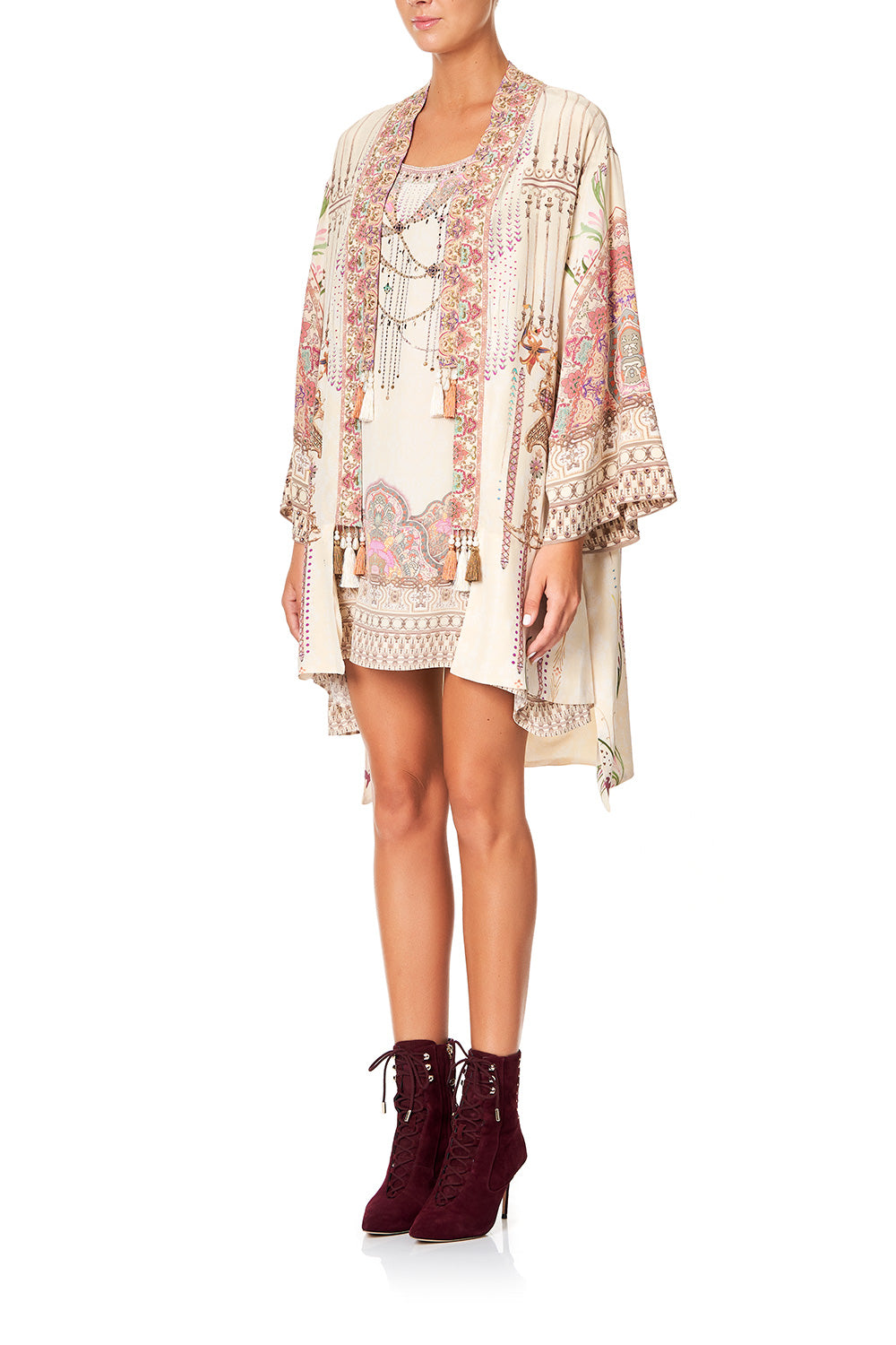 CAMILLA LAYERING KIMONO WITH NECK BANDS GOLDEN AGE