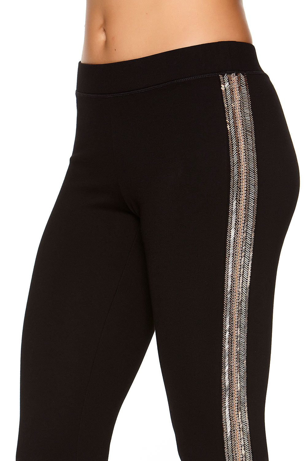 PONTE LEGGINGS WITH SIDE DETAIL FRIEND IN FLORA