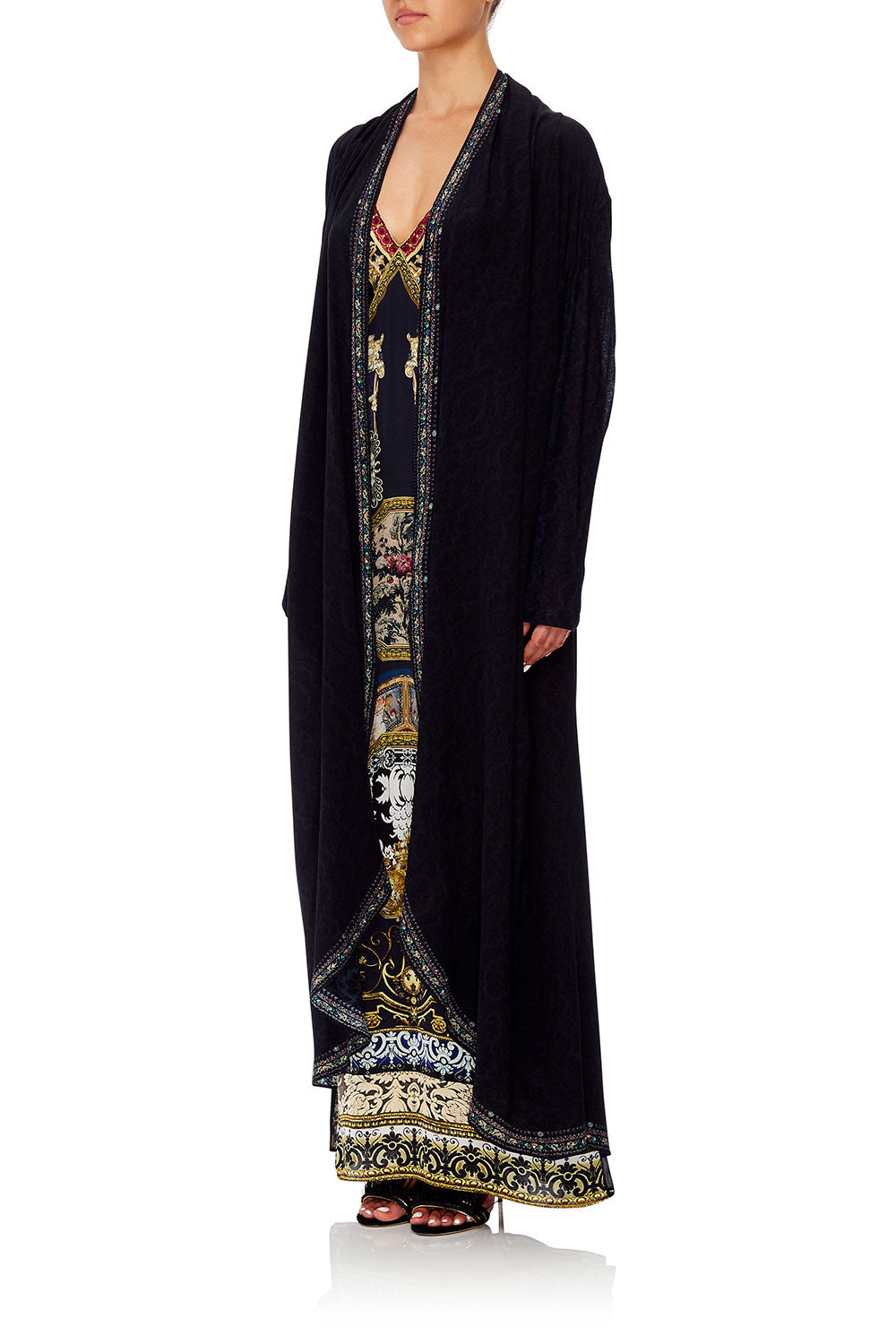 CAMILLA LONG CASUAL JACKET WITH POCKETS MIDNIGHT MEETING