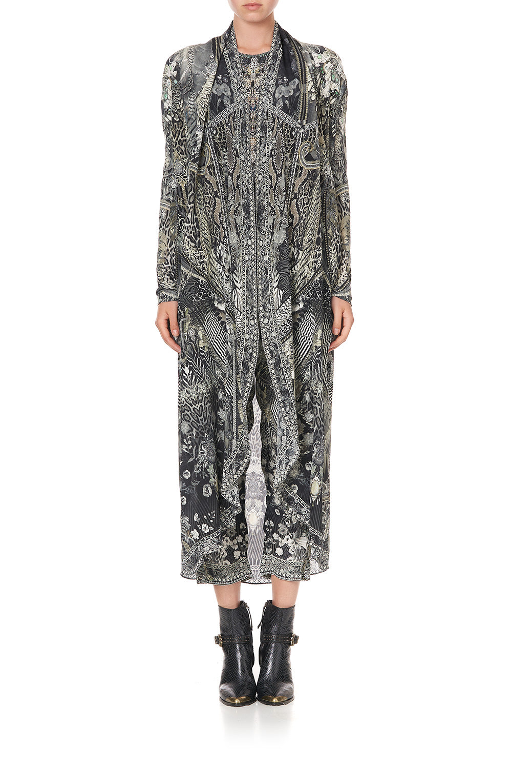 LONG CASUAL JACKET WITH POCKETS ONE TRIBE