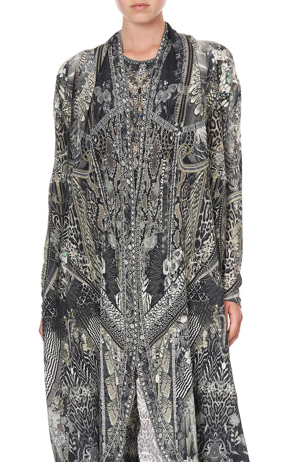 LONG CASUAL JACKET WITH POCKETS ONE TRIBE