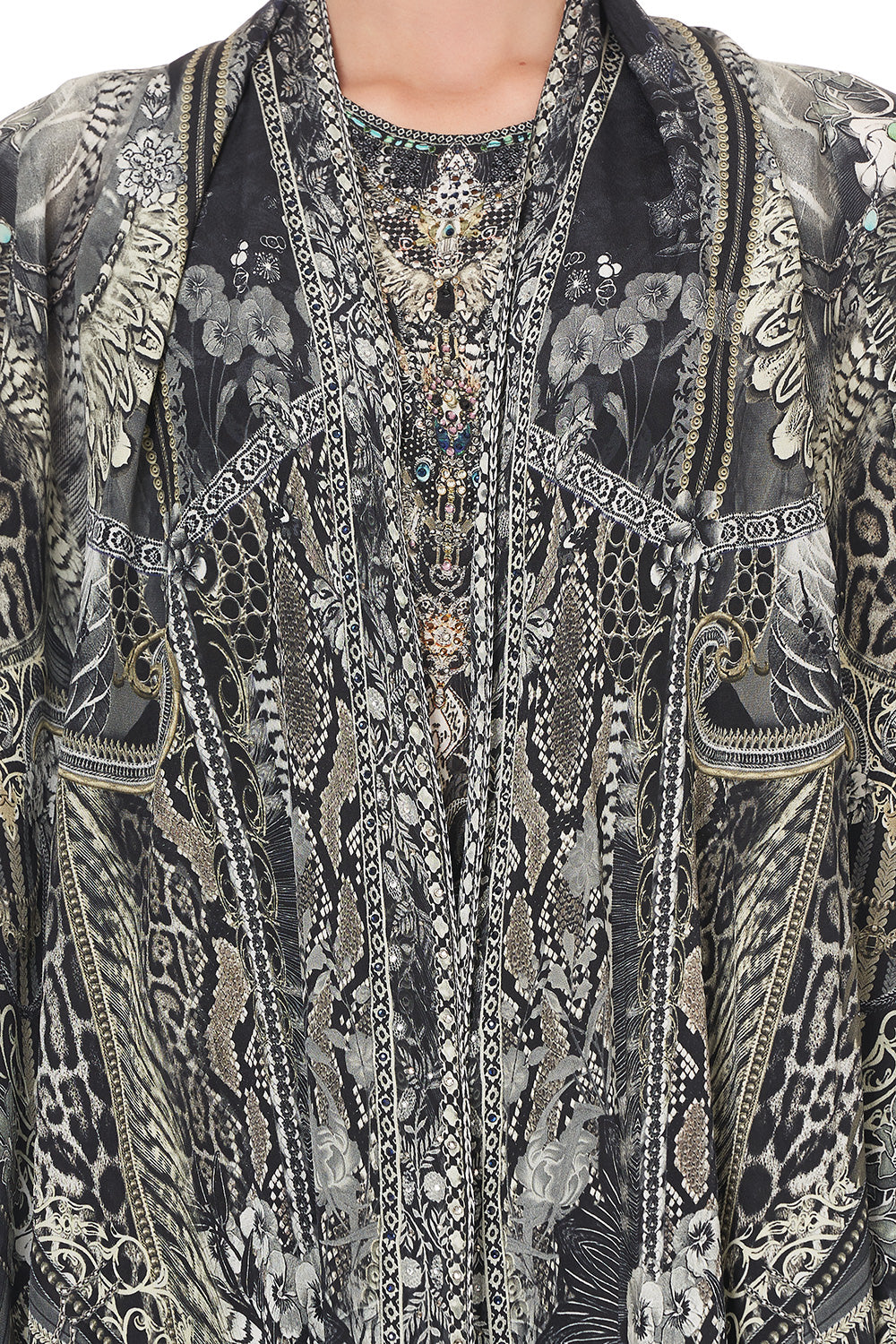 LONG CASUAL JACKET WITH POCKETS ONE TRIBE